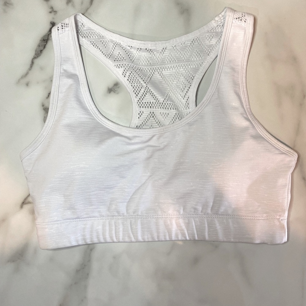 ZYIA Bomber Bra, White, M